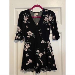 black floral romper